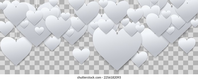 	
Corazones de fondo transparente. Tarjeta de amor. Reconocimiento del atractivo.