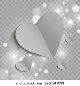 	
Hearts on a transparent background. Love card. Recognition of attractiveness.