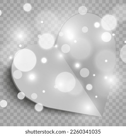 	
Hearts on a transparent background. Love card. Recognition of attractiveness.