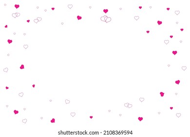 hearts on transparent background, vector illustration