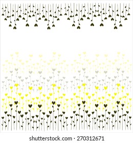 Hearts on the tree. Valentines background