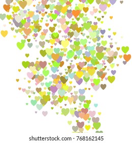 Hearts on a white background. Vector illustration
