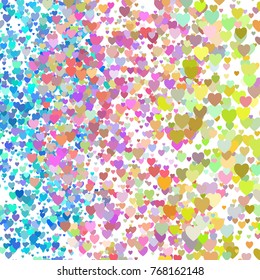Hearts on a white background. Vector illustration
