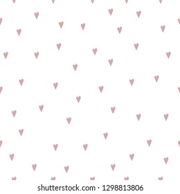 Hearts on white seamless pattern. Valentine's Day. Wrapping pattern.