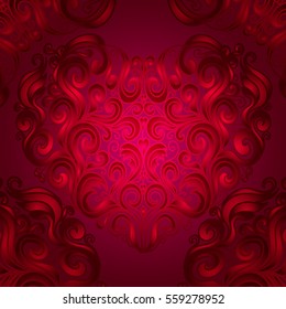 Hearts ornamental background for Valentine's Day