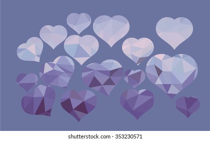 hearts out of of crystal