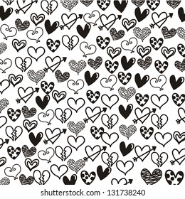 hearts  over white background. vector illustration