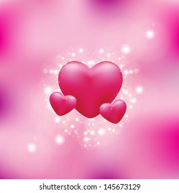 Hearts with patches of light