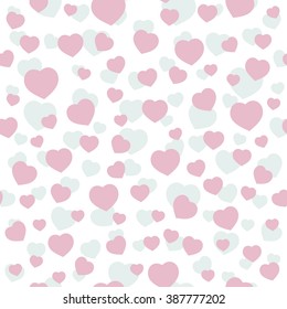 Hearts Patel Color Seamless Pattern