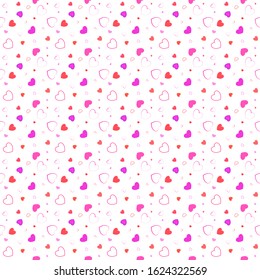 Hearts patten on white background,illustration,vector