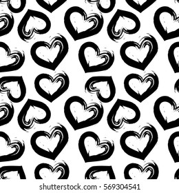 Hearts pattern. Abstract seamless background for girls. fashion clothes, textile, wrapping paper. Cute girlish romantic repeated backdrop. Valentines day. Set of love elements. Holidays wallpaper