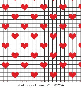 hearts pattern decorative design background vector