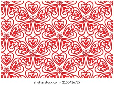 Hearts pattern design. Love concept. Design of textures and backgrounds