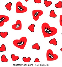 Hearts pattern with flat  icon red  colors and ays isolated on a white  background.Symbol 
of relationships, feelings, souls,icon love, sign emotion.Valentine day,marriage,anniverary day sign .Romanti