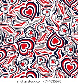 Hearts pattern inside in inside textile pattern,fashion print,wallpaper vector hearts for fabric design