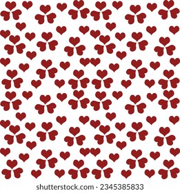 Hearts Pattern, Seamless Pattern, EPS, Heart Pattern Vector, White Background, Gift Paper