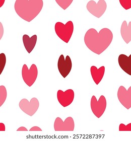 Hearts pattern. Seamless pattern with the image of colorful hearts. Patten for Valentine s Day. A pattern with hearts for show-off and gift wrapping. Vector