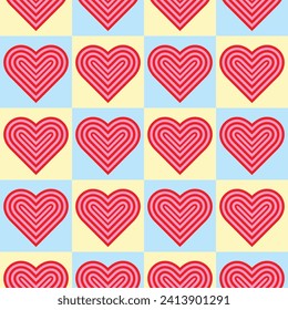Hearts pattern seamless valentines day background texture