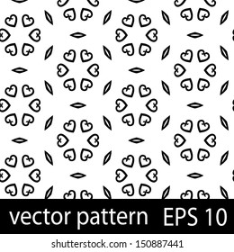 Hearts pattern. Seamless vector background