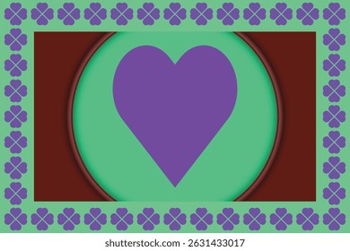 Hearts pattern shape, Purple and Red, in a Vibrant, Romantic Design.