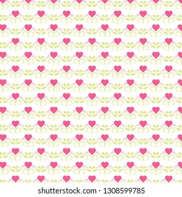Hearts pattern, symbol background. Valentine's day and Mother's day card prink, pink, red colors. Love expression vector. Illustration