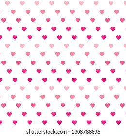 Hearts pattern, symbol background. Valentine's day and Mother's day card prink, pink, red colors. Love expression vector. Illustration