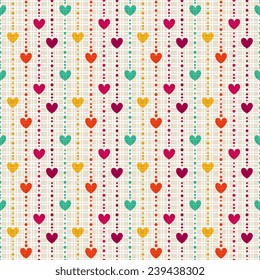 Hearts pattern with textile overlay