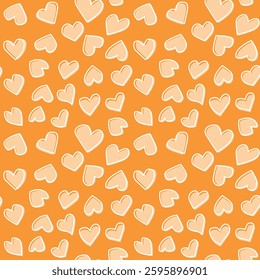 Hearts Pattern Textile Seamless Print 