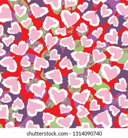Hearts pattern. Valentines Day  background
