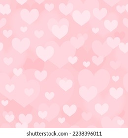 Patrón cardíaco. Fondo rosa de San Valentín. La textura del corazón vectorial sin brillo.