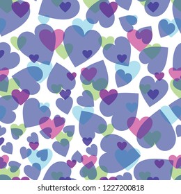 Hearts pattern. Valentines Day seamless background.