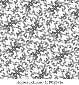 Hearts pattern. Valentines Day seamless background