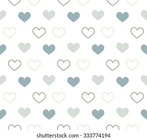 Hearts pattern. Vector illustration. Background