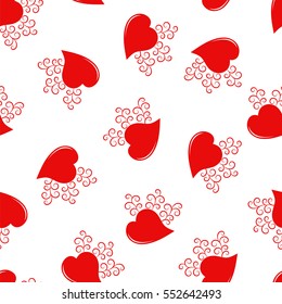 Hearts pattern  wrapping paper.Valentine's day.  Vector