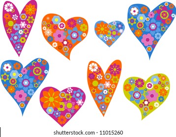 hearts with patterns