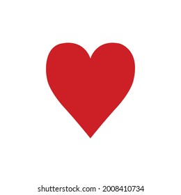 Vector de icono de tarjeta de reproducción de corazón