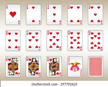 Hearts Playing Cards Set