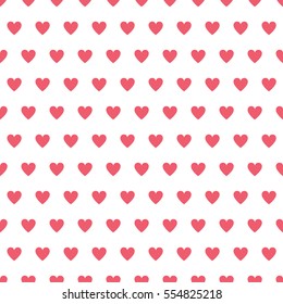 Hearts polka dot seamless vector pattern