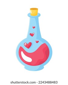 hearts in potion flask icon