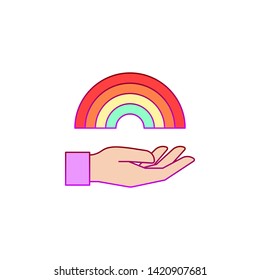 Hearts, pride day icon. Element of color world pride day icon. Premium quality graphic design icon. Signs and symbols collection icon