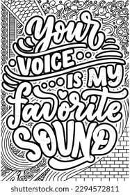 Hearts Quotes Design page, Adult Coloring page design, anxiety relief coloring book for adults. motivational quotes coloring pages design. inspirational words coloring book pages design.