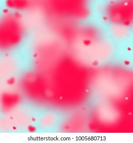 Hearts Random Background. St. Valentine's Day.   Romantic Scattered Hearts Texture. Love. Light, Bokhe, Magic Clouds, Moments.

 Element of Design for Cards, Banners, Posters, Flyers. 
