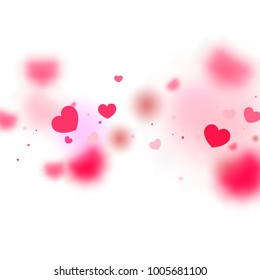 Hearts Random Background. St. Valentine's Day.   Romantic Scattered Hearts Texture. Love. Light, Bokhe, Magic Clouds, Moments.

 Element of Design for Cards, Banners, Posters, Flyers. 
