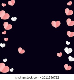 Hearts Random Background. St. Valentine's Day.   Romantic Scattered Hearts Design Element. Love. Sweet Moment. Vector Illustration.

 Design for Weddings, Anniversary, Mother's Day. 
