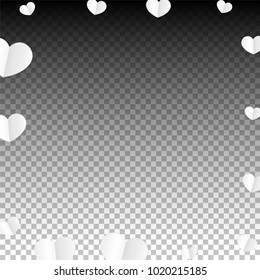 Hearts Random Background. St. Valentine's Day.   Romantic Scattered Hearts Design Element. Love. Sweet Moment. Vector Illustration.

 Design for Weddings, Anniversary, Mother's Day. 
