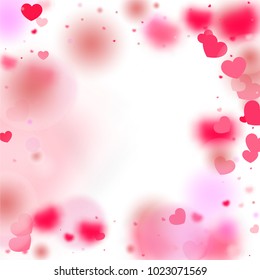 Hearts Random Background. St. Valentine's Day.   Romantic Scattered Hearts Design Element. Love. Light, Bokhe, Magic Clouds, Moments.

 Design for Weddings, Anniversary, Mother's Day. 
