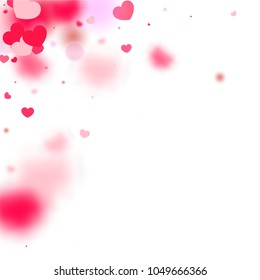 Hearts Random Background. St. Valentine's Day.   Romantic Scattered Hearts Wallpaper. Love. Light, Bokhe, Magic Clouds, Moments.

 Element of Design for Cards, Banners, Posters, Flyers. 
