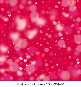 Hearts Random Background. St. Valentine's Day.   Romantic Scattered Hearts Wallpaper. Love. Light, Bokhe, Magic Clouds, Moments.

 Element of Design for Cards, Banners, Posters, Flyers. 
