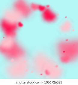 Hearts Random Background. St. Valentine's Day.   Romantic Scattered Hearts Design Element. Love. Light, Bokhe, Magic Clouds, Moments.

 Element of Design for Cards, Banners, Posters, Flyers. 
