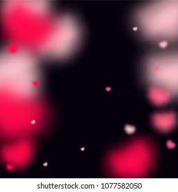 Hearts Random Background. St. Valentine's Day.   Romantic Scattered Hearts Texture. Love. Light, Bokhe, Magic Clouds, Moments. Design for Weddings, Anniversary, Mother's Day. 
